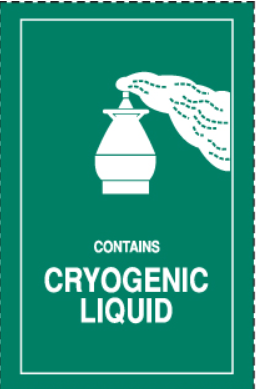 Contains Cryogenic Liquid handling mark