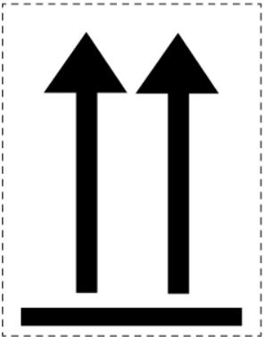 Package orientation arrows (black)